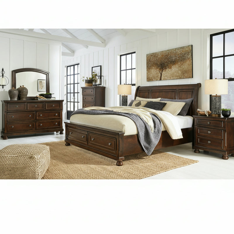 Porter Bed, Dresser, Mirror, Chest & Nightstand, Bedroom Set