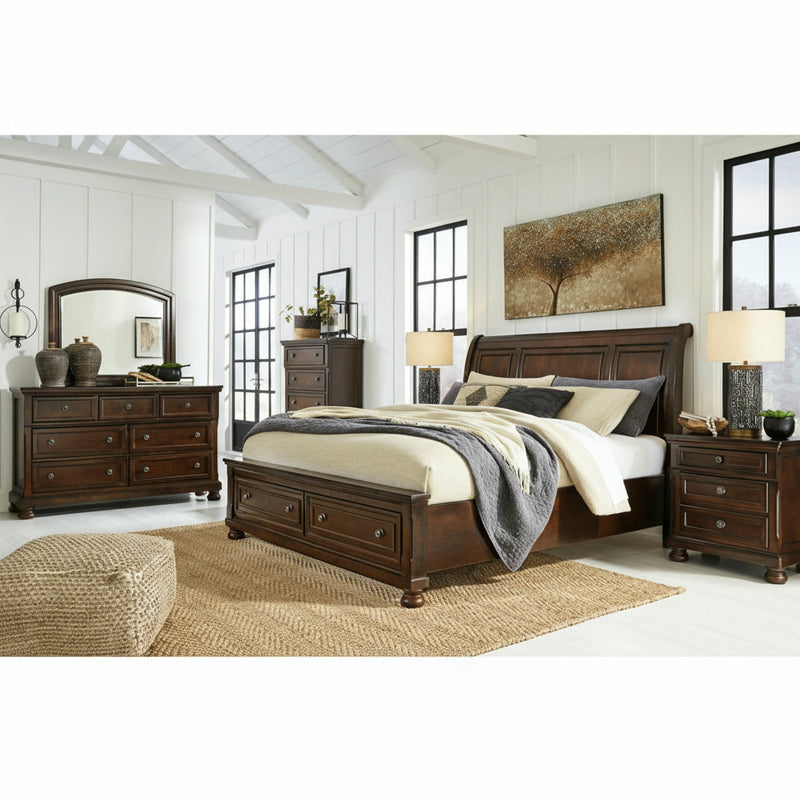 Porter Bed, Dresser, Mirror, Chest & Nightstand, Bedroom Set