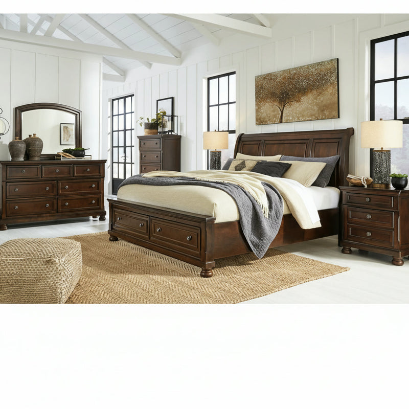 Porter Bed, Dresser, Mirror, Chest & Nightstand, Bedroom Set