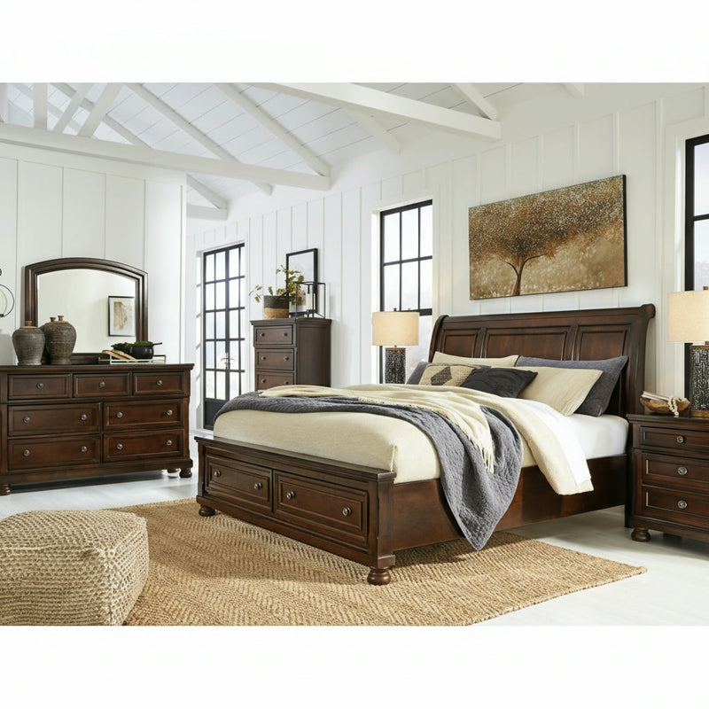 Porter Bed, Dresser, Mirror, Chest & Nightstand, Bedroom Set