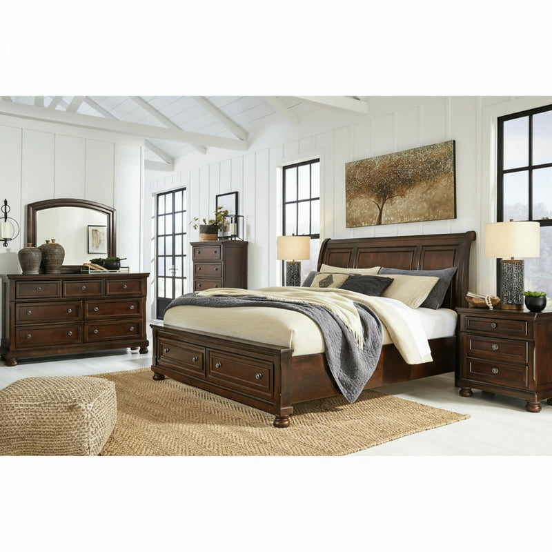 Porter Bed, Dresser, Mirror, Chest & Nightstand, Bedroom Set