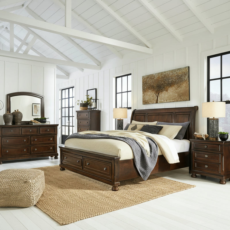 Porter Bed, Dresser, Mirror, Chest & Nightstand, Bedroom Set