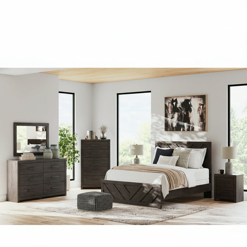 Prendonea Panel Bed, Dresser, Mirror, Chest & Nightstand, Bedroom Set