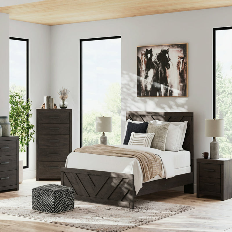Prendonea Panel Bed, Dresser, Mirror, Chest & Nightstand, Bedroom Set