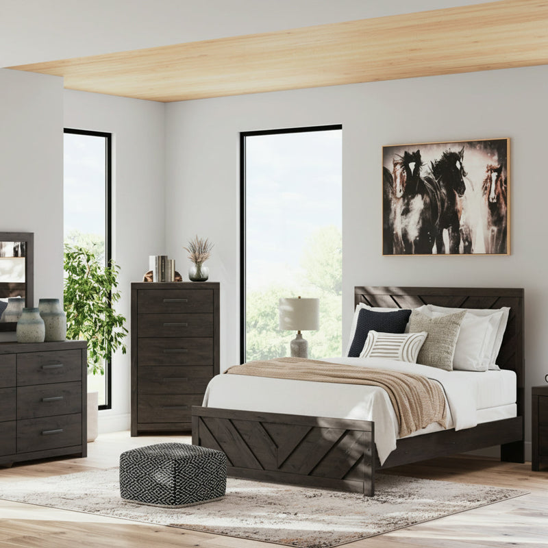 Prendonea Panel Bed, Dresser, Mirror, Chest & Nightstand, Bedroom Set