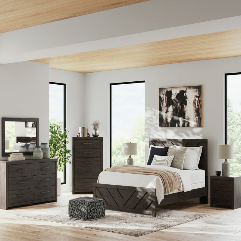 Prendonea Panel Bed, Dresser, Mirror, Chest & Nightstand, Bedroom Set