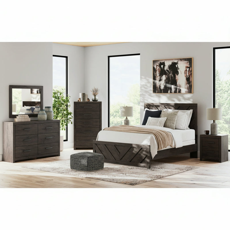 Prendonea Panel Bed, Dresser, Mirror, Chest & Nightstand, Bedroom Set
