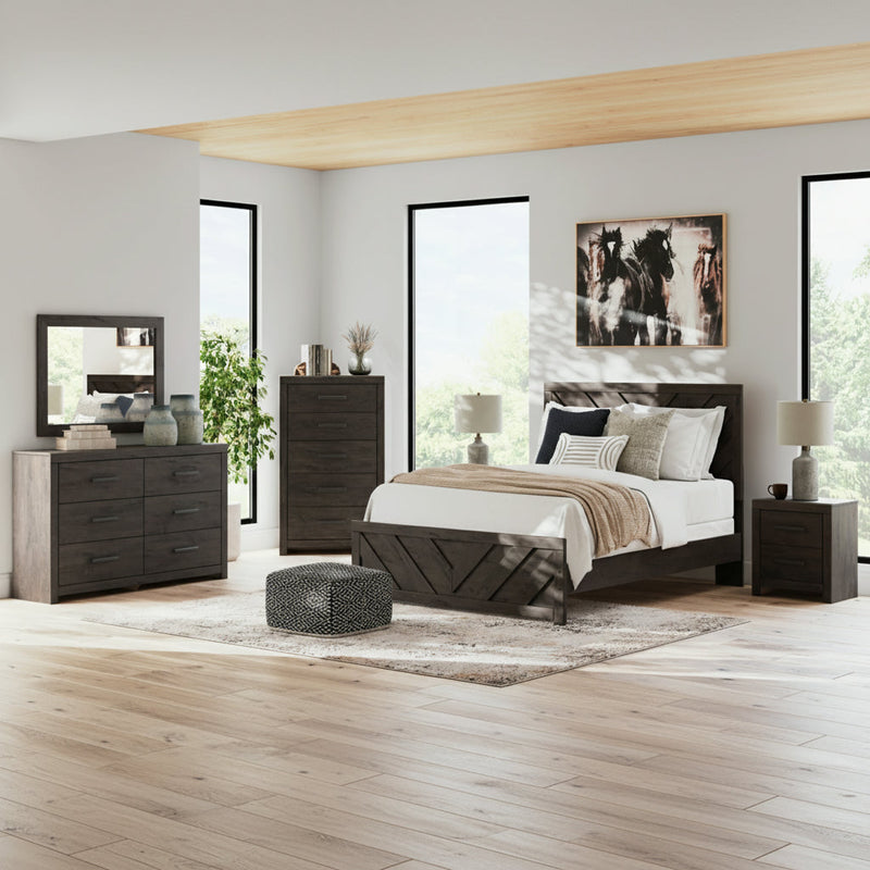 Prendonea Panel Bed, Dresser, Mirror, Chest & Nightstand, Bedroom Set