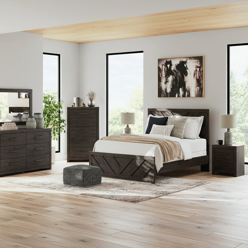 Prendonea Panel Bed, Dresser, Mirror, Chest & Nightstand, Bedroom Set