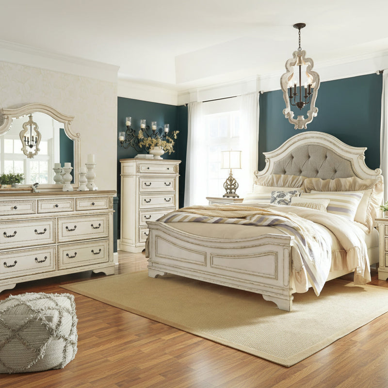 Realyn Bed, Dresser, Mirror, Chest & Nightstand, Bedroom Set