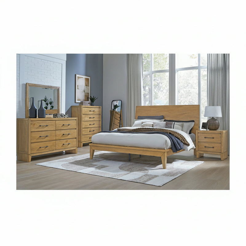 Sherbana Panel Bed, Dresser, Mirror, Chest & Nightstand, Bedroom Set