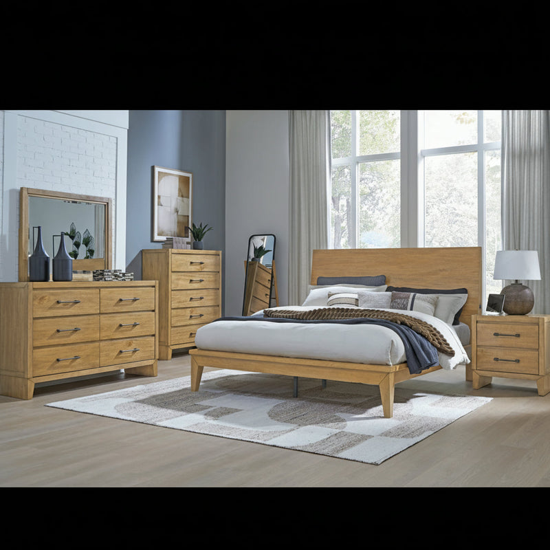 Sherbana Panel Bed, Dresser, Mirror, Chest & Nightstand, Bedroom Set