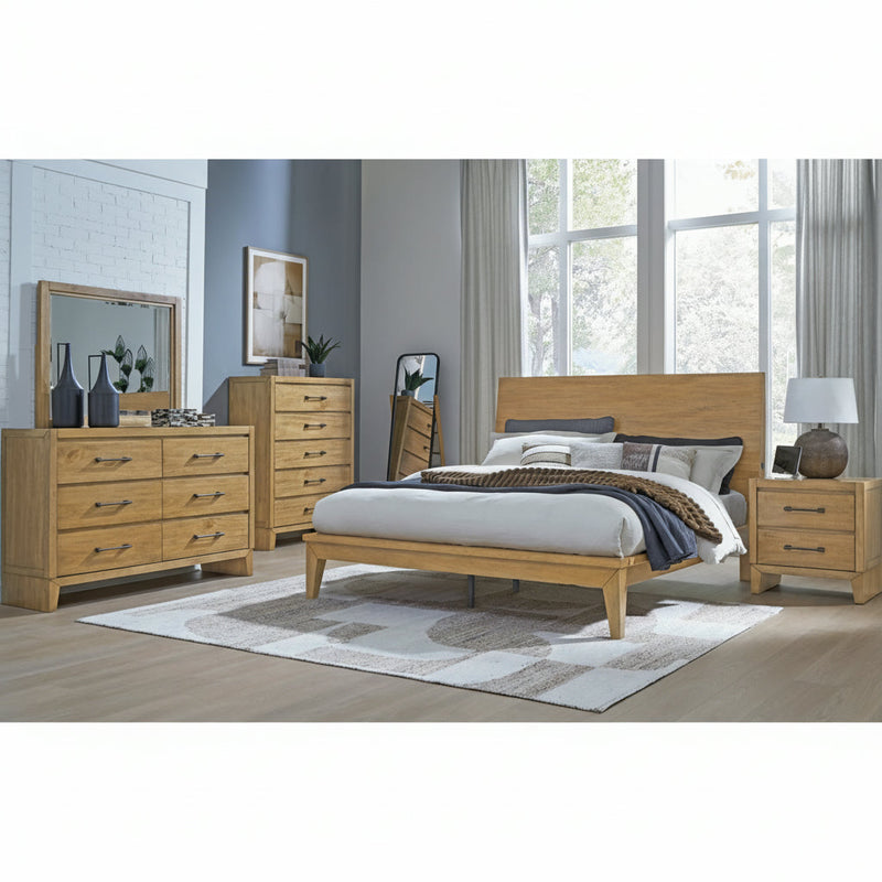 Sherbana Panel Bed, Dresser, Mirror, Chest & Nightstand, Bedroom Set