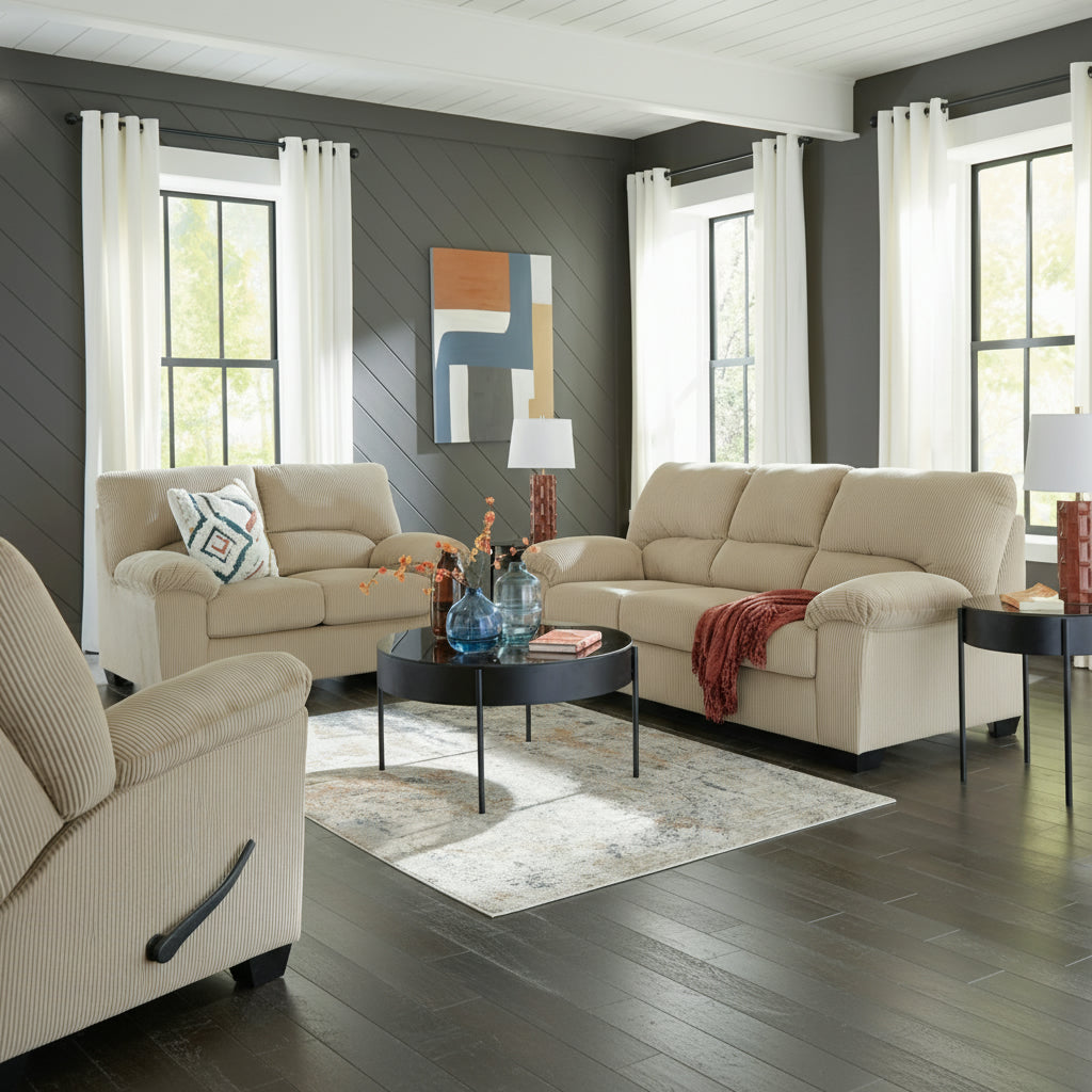 SimpleJoy Super Chaise Living Room Set