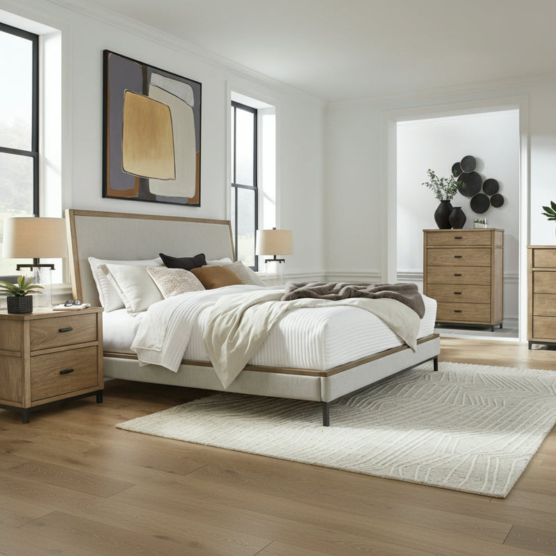 Tomtyn Upholstered Bed, Dresser, Mirror, Chest & Nightstand, Bedroom Set