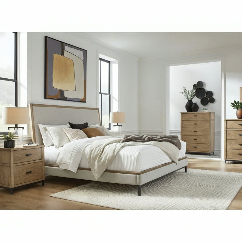Tomtyn Upholstered Bed, Dresser, Mirror, Chest & Nightstand, Bedroom Set