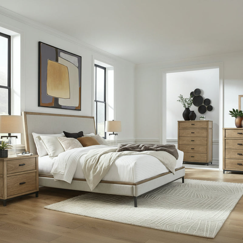 Tomtyn Upholstered Bed, Dresser, Mirror, Chest & Nightstand, Bedroom Set