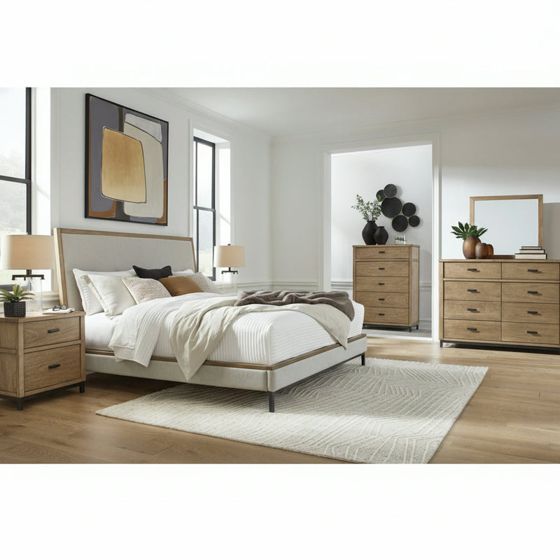 Tomtyn Upholstered Bed, Dresser, Mirror, Chest & Nightstand, Bedroom Set