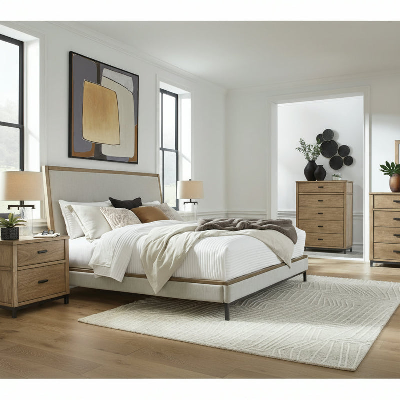 Tomtyn Upholstered Bed, Dresser, Mirror, Chest & Nightstand, Bedroom Set
