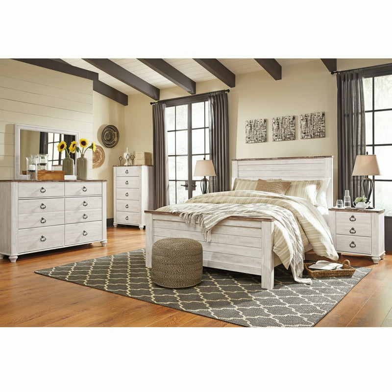 Willowton Bed, Dresser, Mirror, Chest & Nightstand, Bedroom Set
