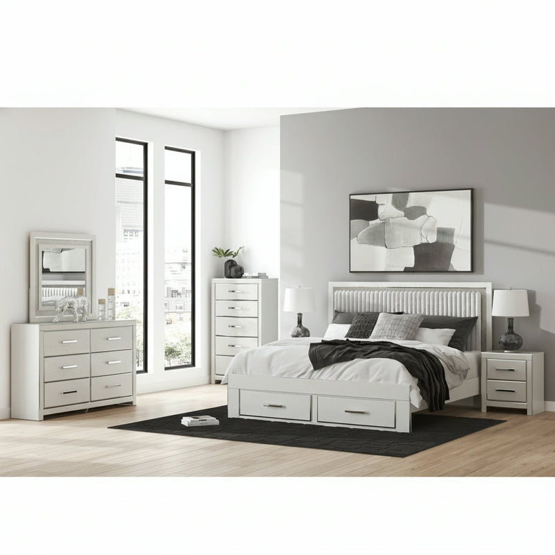 Zuraleus Upholstered Bed, Dresser, Mirror, Chest & Nightstand, Bedroom Set