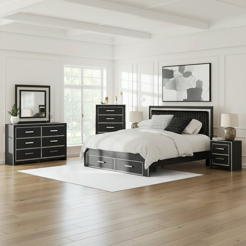 Zuraleus Upholstered Bed, Dresser, Mirror, Chest & Nightstand, Bedroom Set