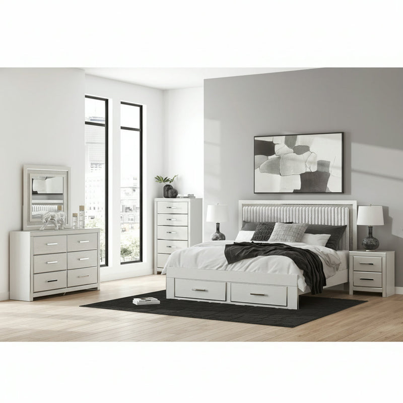 Zuraleus Upholstered Bed, Dresser, Mirror, Chest & Nightstand, Bedroom Set