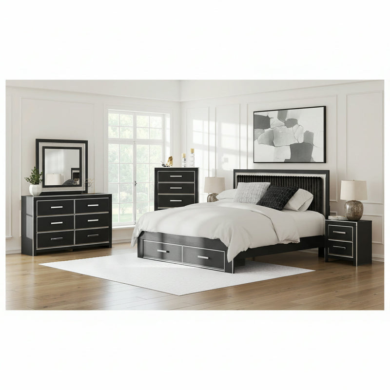 Zuraleus Upholstered Bed, Dresser, Mirror, Chest & Nightstand, Bedroom Set
