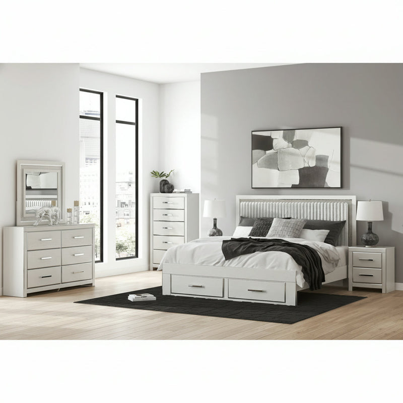 Zuraleus Upholstered Bed, Dresser, Mirror, Chest & Nightstand, Bedroom Set
