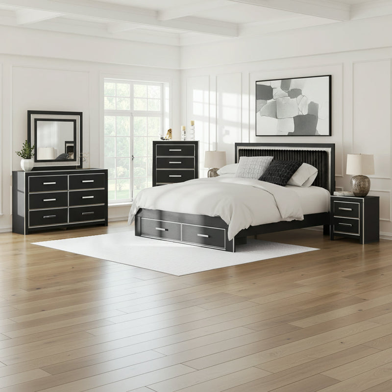 Zuraleus Upholstered Bed, Dresser, Mirror, Chest & Nightstand, Bedroom Set