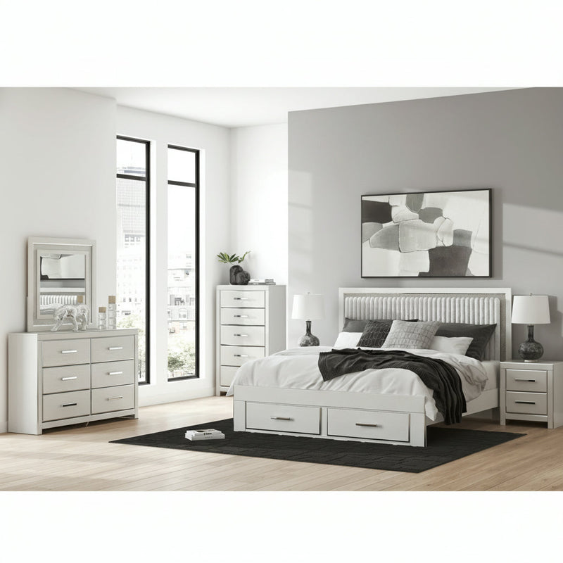 Zuraleus Upholstered Bed, Dresser, Mirror, Chest & Nightstand, Bedroom Set
