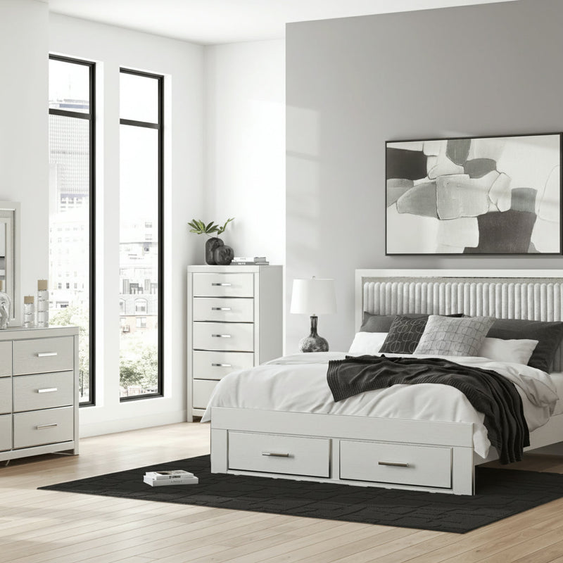 Zuraleus Upholstered Bed, Dresser, Mirror, Chest & Nightstand, Bedroom Set