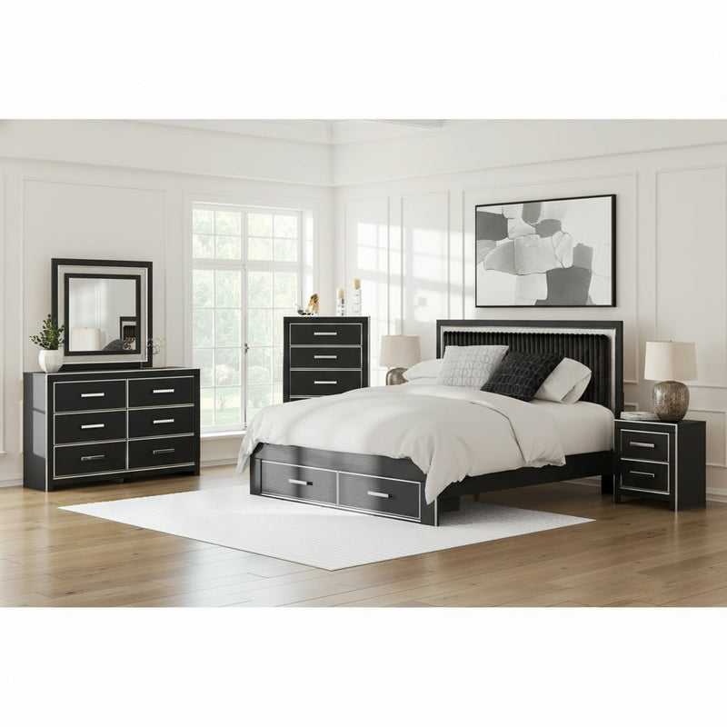 Zuraleus Upholstered Bed, Dresser, Mirror, Chest & Nightstand, Bedroom Set