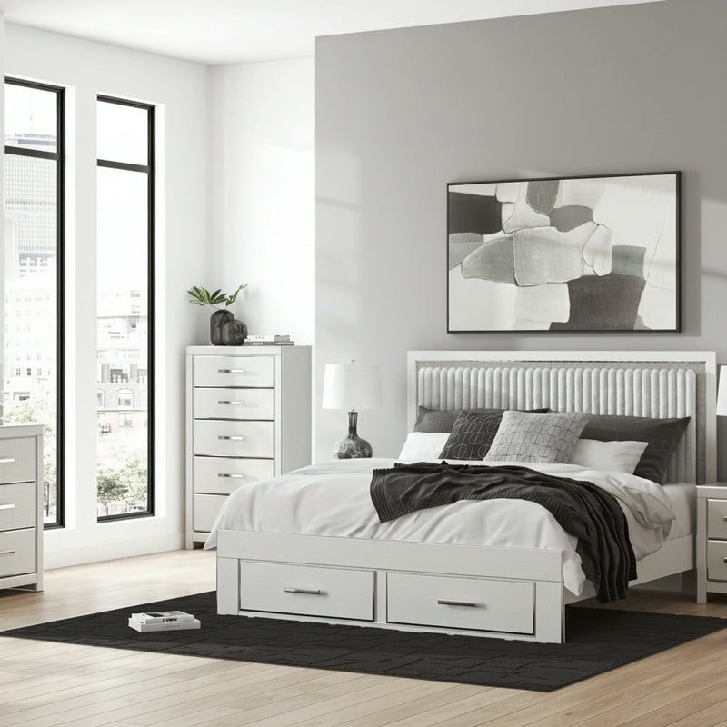Zuraleus Upholstered Bed, Dresser, Mirror, Chest & Nightstand, Bedroom Set