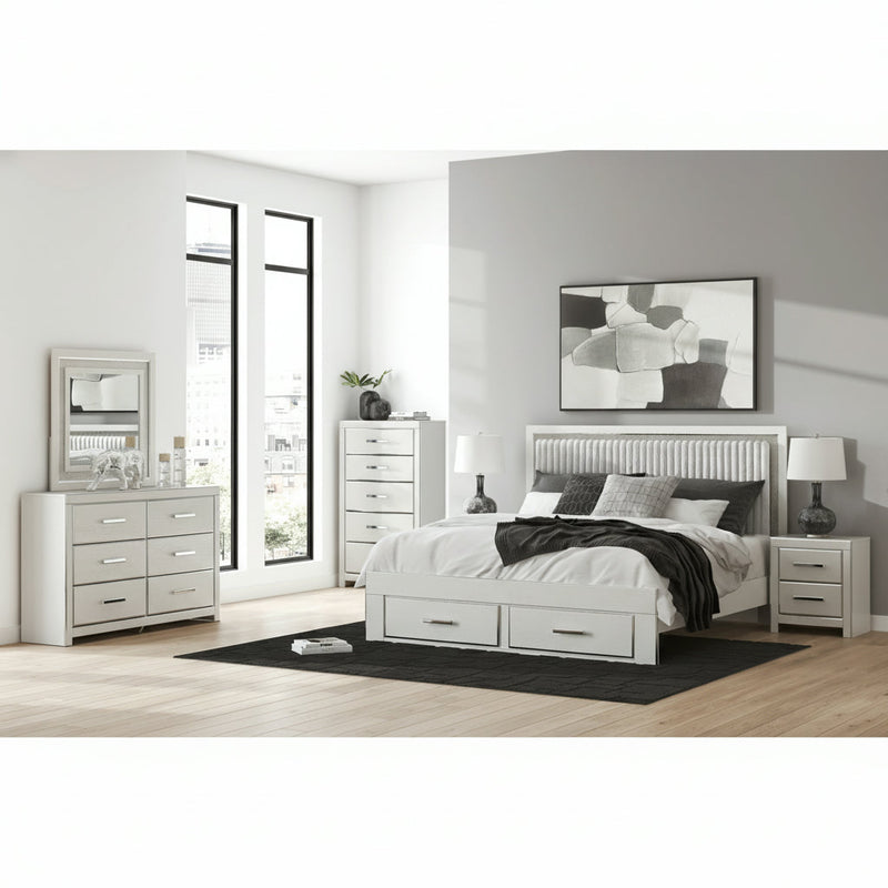 Zuraleus Upholstered Bed, Dresser, Mirror, Chest & Nightstand, Bedroom Set