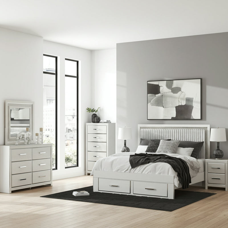 Zuraleus Upholstered Bed, Dresser, Mirror, Chest & Nightstand, Bedroom Set