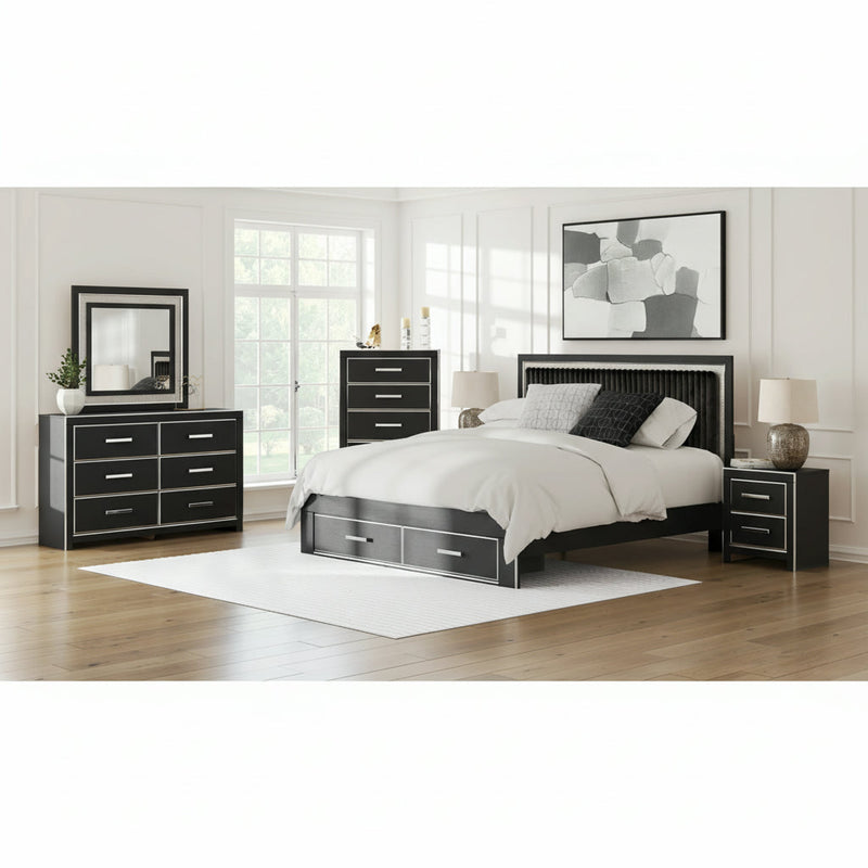 Zuraleus Upholstered Bed, Dresser, Mirror, Chest & Nightstand, Bedroom Set