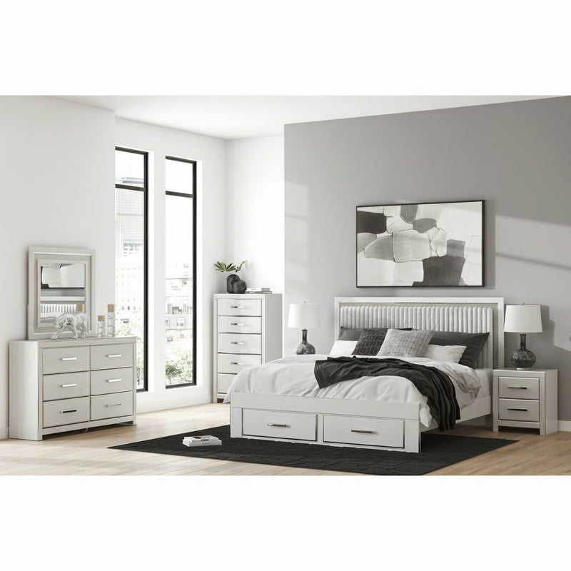 Zuraleus Upholstered Bed, Dresser, Mirror, Chest & Nightstand, Bedroom Set