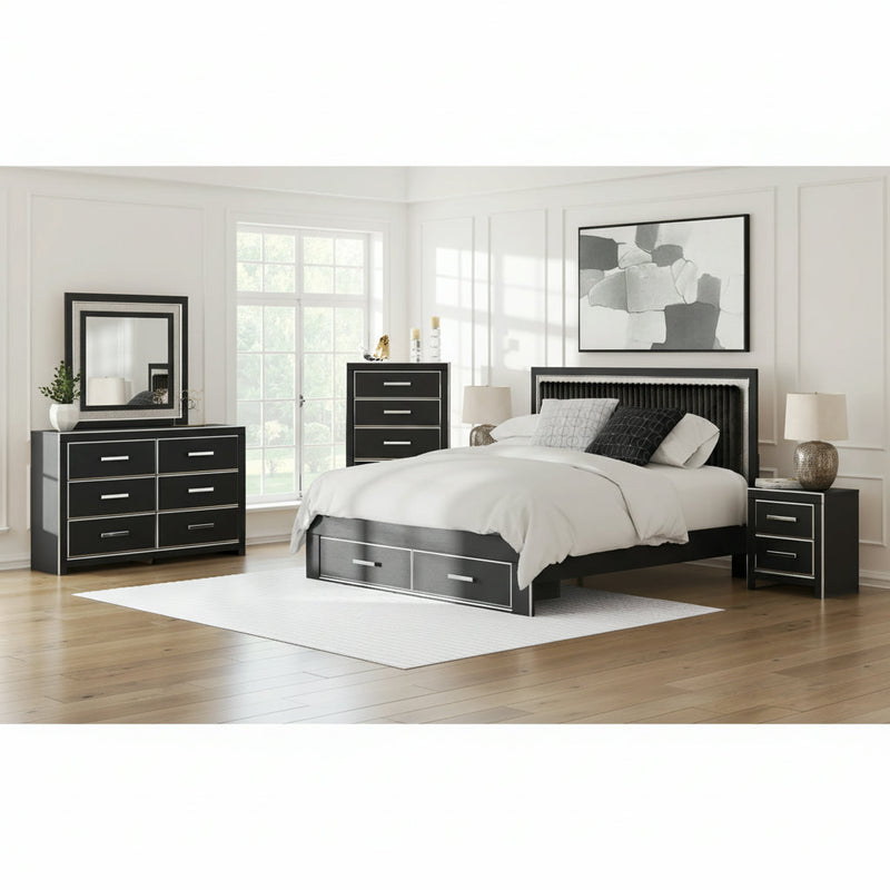Zuraleus Upholstered Bed, Dresser, Mirror, Chest & Nightstand, Bedroom Set