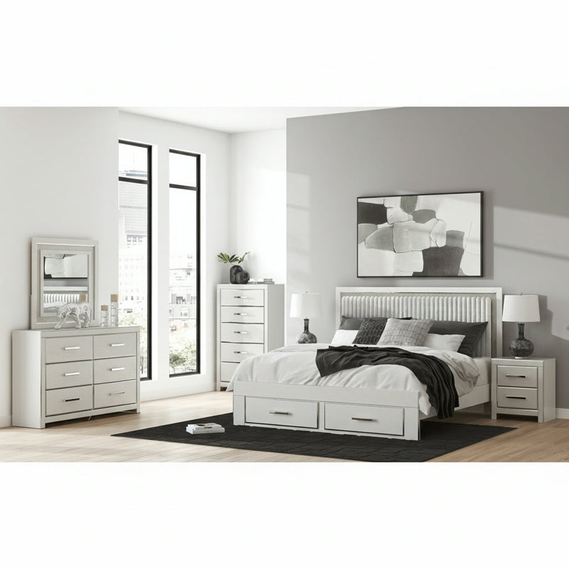 Zuraleus Upholstered Bed, Dresser, Mirror, Chest & Nightstand, Bedroom Set