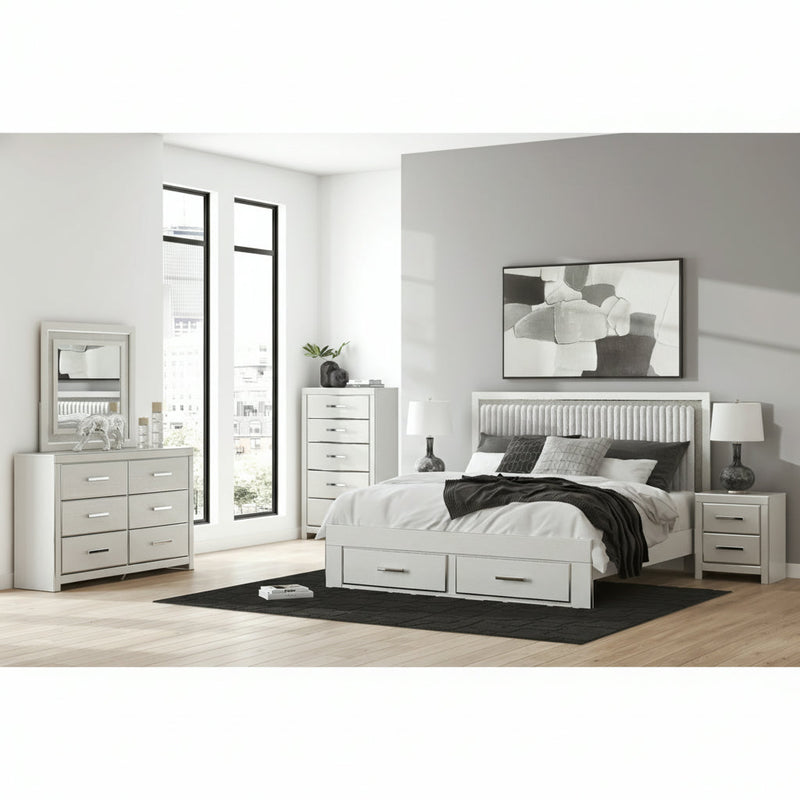 Zuraleus Upholstered Bed, Dresser, Mirror, Chest & Nightstand, Bedroom Set