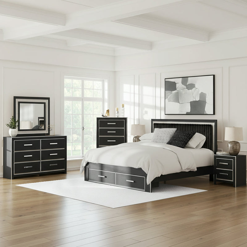 Zuraleus Upholstered Bed, Dresser, Mirror, Chest & Nightstand, Bedroom Set