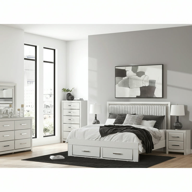 Zuraleus Upholstered Bed, Dresser, Mirror, Chest & Nightstand, Bedroom Set