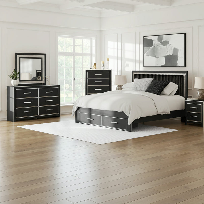 Zuraleus Upholstered Bed, Dresser, Mirror, Chest & Nightstand, Bedroom Set