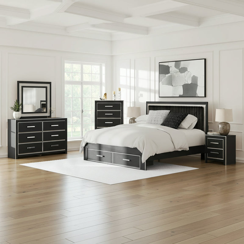 Zuraleus Upholstered Bed, Dresser, Mirror, Chest & Nightstand, Bedroom Set