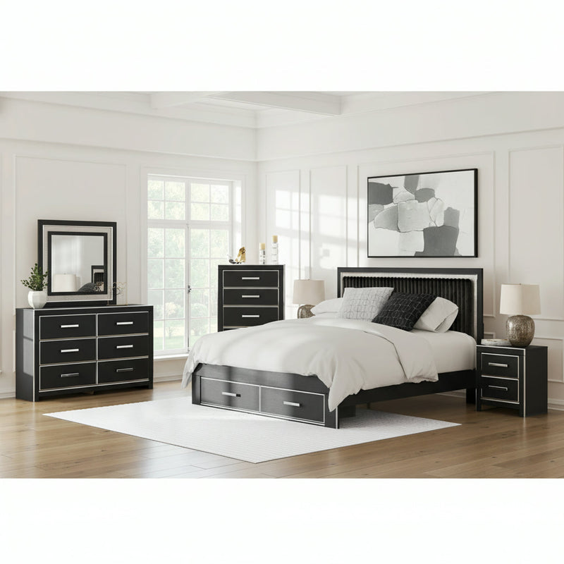 Zuraleus Upholstered Bed, Dresser, Mirror, Chest & Nightstand, Bedroom Set