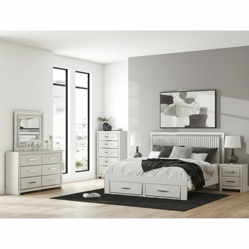 Zuraleus Upholstered Bed, Dresser, Mirror, Chest & Nightstand, Bedroom Set