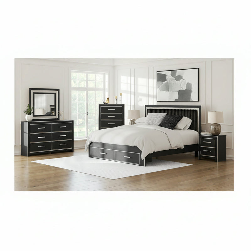 Zuraleus Upholstered Bed, Dresser, Mirror, Chest & Nightstand, Bedroom Set