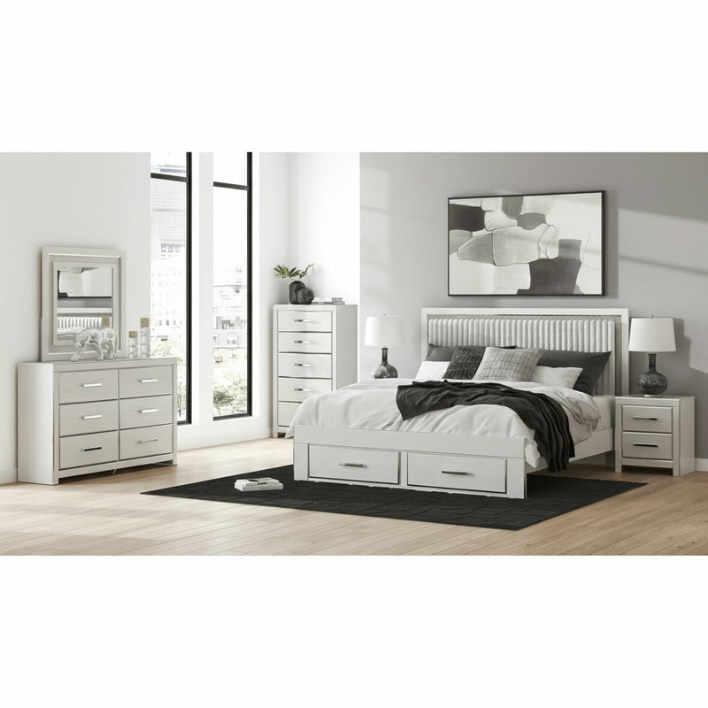 Zuraleus Upholstered Bed, Dresser, Mirror, Chest & Nightstand, Bedroom Set