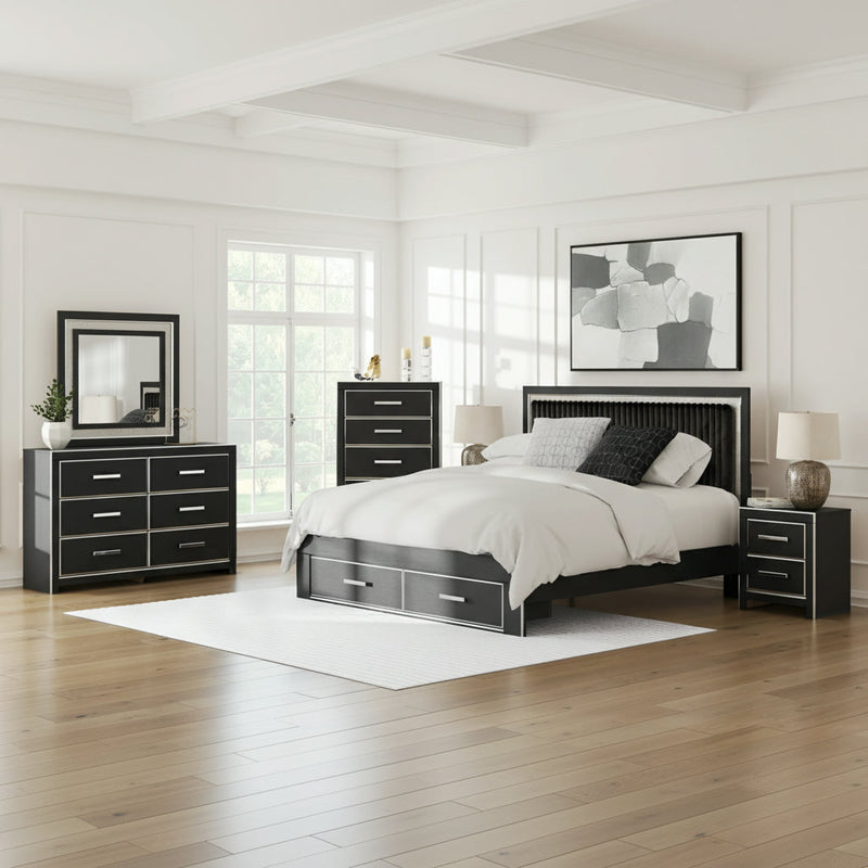 Zuraleus Upholstered Bed, Dresser, Mirror, Chest & Nightstand, Bedroom Set